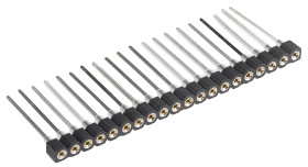 Taśma z gniazdami 20 -pinowe raster: 2.54mm Kątowe Przewlekany