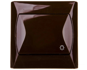 AKCENT Przycisk /światło/ brązowy ŁP-5A/24