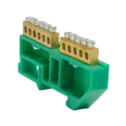 Listwa zaciskowa 11x10mm2 zielona TH 35-5B/Z 48.558