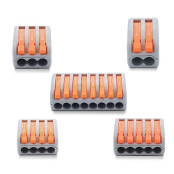 Zestaw szybkozłączek 5 typ 60szt linka/drut 0,08-2,5mm2 szybkozłączka