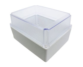 Obudowa ogólnego użytku Poliwęglan szerokość zew. 146 mm długość zew. 186 mm wys. zew. 110 mm Hammond IP65 Jasnoszary