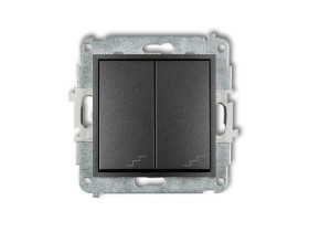 MINI Wyłącznik schodowy podwójny grafitowy 11MWP-33 KARLIK