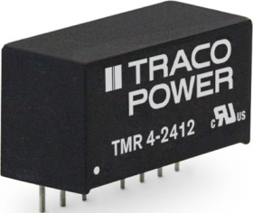 DC converter, 18-36 VDC, 4 W, 1 output, 5 VDC, 81 % efficiency, TMR 4-2411