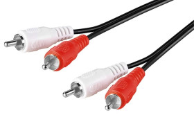 Kabel łączący stereo 2 x cinch - Długość kabla 0.5 m