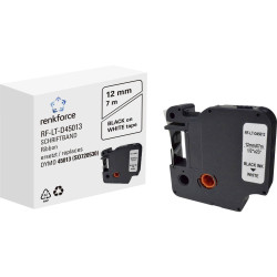 Renkforce RF-6027520 Labelling Tape White 12 mm 7 m Black Font