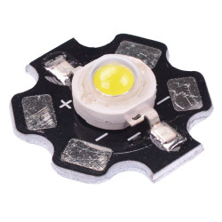 Warm White Star 1W High Power LED 100lm 135°