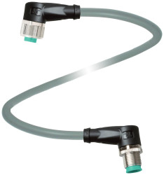 Pepperl+Fuchs 240777-100004 Złącze konfekcjonowane czujnika/aktuatora V1-W-3M-PUR-V1-W, piny: 4, 4, 3 m, 1 szt.