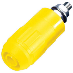 Stäubli 669684-24 XUB-G jack socket vertical 4mm pin yel insulated brass