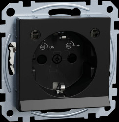 MEG2304-0403 System M Schutzkontakt-Steckdose - Typ F Recyceld Plastic schwar