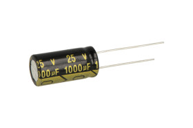Kondensator; elektrolityczny; 1000uF; 25V; TS14; TS14 1000uF 25V +/-20% 10*21mm; fi 10x21mm; 5mm; przewlekany (THT); luzem; Sunt