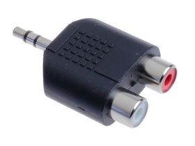 Przejście Jack wtyk 3,5mm - 2x gniazdo RCA