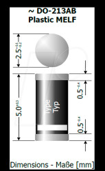 SM4001 Standard recovery SMD rectifier diode, 50 V, 1 A, DO-213AB