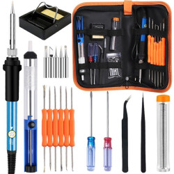 Lutownica 60W zestaw lutowniczy w etui dla elektroników