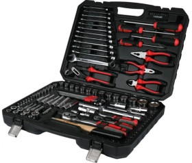 Zestaw narzędzi kluczy nasadowych 1/2 1/4 122szt młotek wkrętaki Schmith