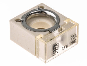 Bezpiecznik samochodowy, 75A kolor Szary, biały, Littelfuse 58V dc