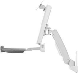 ICY BOX IB-MS600-W, "Sit-Stand-Workstation" mit Wandhalter für ein Monitor bis zu 24" 1 x Uchwyt ścienny do monitora 25,