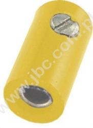 RB-184 GE Gniazdko na przewód, 2,6mm, izolowane, przykr., żółte, RB184GE, WYPRZEDAŻ