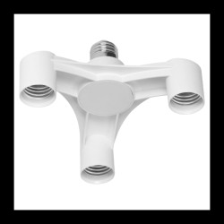Rozgałęźnik przejściówka na 3xE27 biała szeroka LH/E27/3XE27-18 Orno