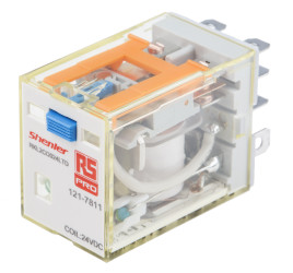 Przekaźnik mocy 24V dc DPDT RS PRO 300W, Wciskane Wciskane