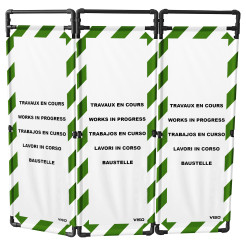 Bariera ochronna Bariera składana Zielony/biały