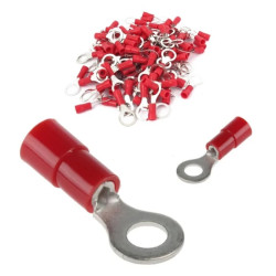 TRYTYT Konektor Oczkowy Izolowany 0,5 - 1,0 mm2 Czerwony M3 Oczko 100szt