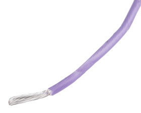 Przewód montażowy 0,6mm² Fioletowy RS PRO PTFE 20 AWG 300 V dł. 100m 19/0,2 mm 200°C BS 3G 210:1996