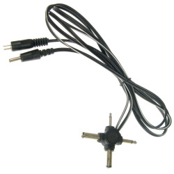 Kabel zasilający DC z krzyżakiem 2.5/5.5, 2.1/5.0, jack 3,5/2,5