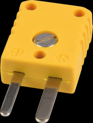0220 0001 Miniature plug type K, yellow, -50 to +120°C