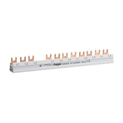 Hager KDN363F Phase Modifier 63A 3-Pin 10mm&#xB2; Rail Connection 12 Modules