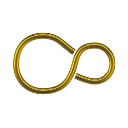 dörner + helmer 4810204 Zestaw haków, mosiądzowany Stalowy mosiądzowana 10 zest.