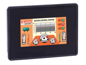 Panel operatorski HMI, wyświetlacz TFT z podświetleniem LCD o przekątnej 4.3”, 64K, ekran dotykowy, zasilanie 12-24VDC, interfej