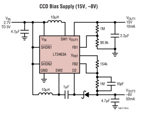 Dual Micropower DC/DC Converters with Schottky Diodes