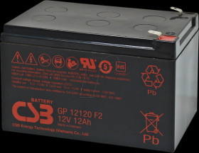GP12120F2 lead-acid battery, 12 Ah, 12 V, Standby USV