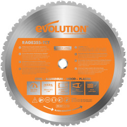 Evolution RAGEBLADE355MULTI Multi-Material Chop Saw Blade 355 x 25.4mm x 36T
