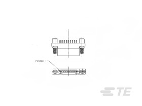 Listwa stykowa PCB 9-pinowe Nanonics raster: 0.64 mm 1-rzędowe TE Connectivity Płyta Bez osłony