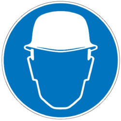 Znak nakazu, PET, Niebieski/biały, Brak, szt. 1, 200mm, Tak Etykieta