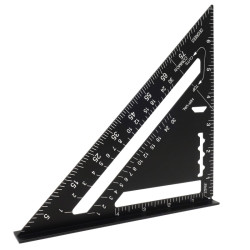 KĄTOWNIK STOLARSKI CZARNY aluminiowy 185x185x260mm