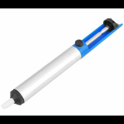 Odsysacz lutowniczy do cyny metalowy niebieski klasyczny