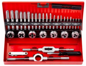 Narzynki i gwintowniki 32szt zestaw z uchwytami w walizce 18500032 SCHMITH