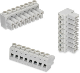 Socket header, 2 pole, pitch 5 mm, angled, gray, 691385700002