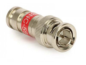 Wtyk BNC na RG59 Kompresyjny czerwony