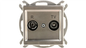 Sonata Gniazdo Antenowe Rtv Zakończeniowe 10Db Stal Inox Gpa-10Rmpz/M/37