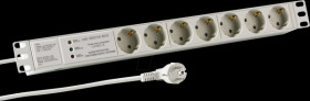 EK631DE.3GR 19" power strip, 1HE, 7-way, gray