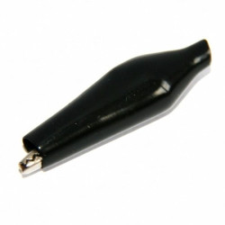 Krokodylek w izolacji - duży; czarny; długość 45mm