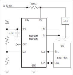 High-Side, Current-Sense Amplifiers with 12-Bit ADC and Op Amp/Comparator