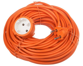 Przedłużacz ogrodowy 1-gniazdo b/u 30m /H05VV-F 2x1/ pomarańczowy P01330