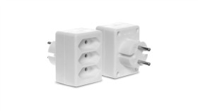 Rozgałęźnik Potrójny 3X2p/Ii Biały W-97743