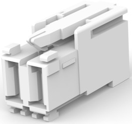 Socket header, 2 pole, pitch 5 mm, straight, natural, 1241170-2