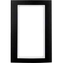 BERKER B.3 Ramka z dużym wycięciem alu czarny/biały 13093025 HAGER