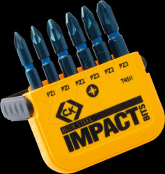 T4511 Blue Steel Impact Bit Set of 6 - PZ